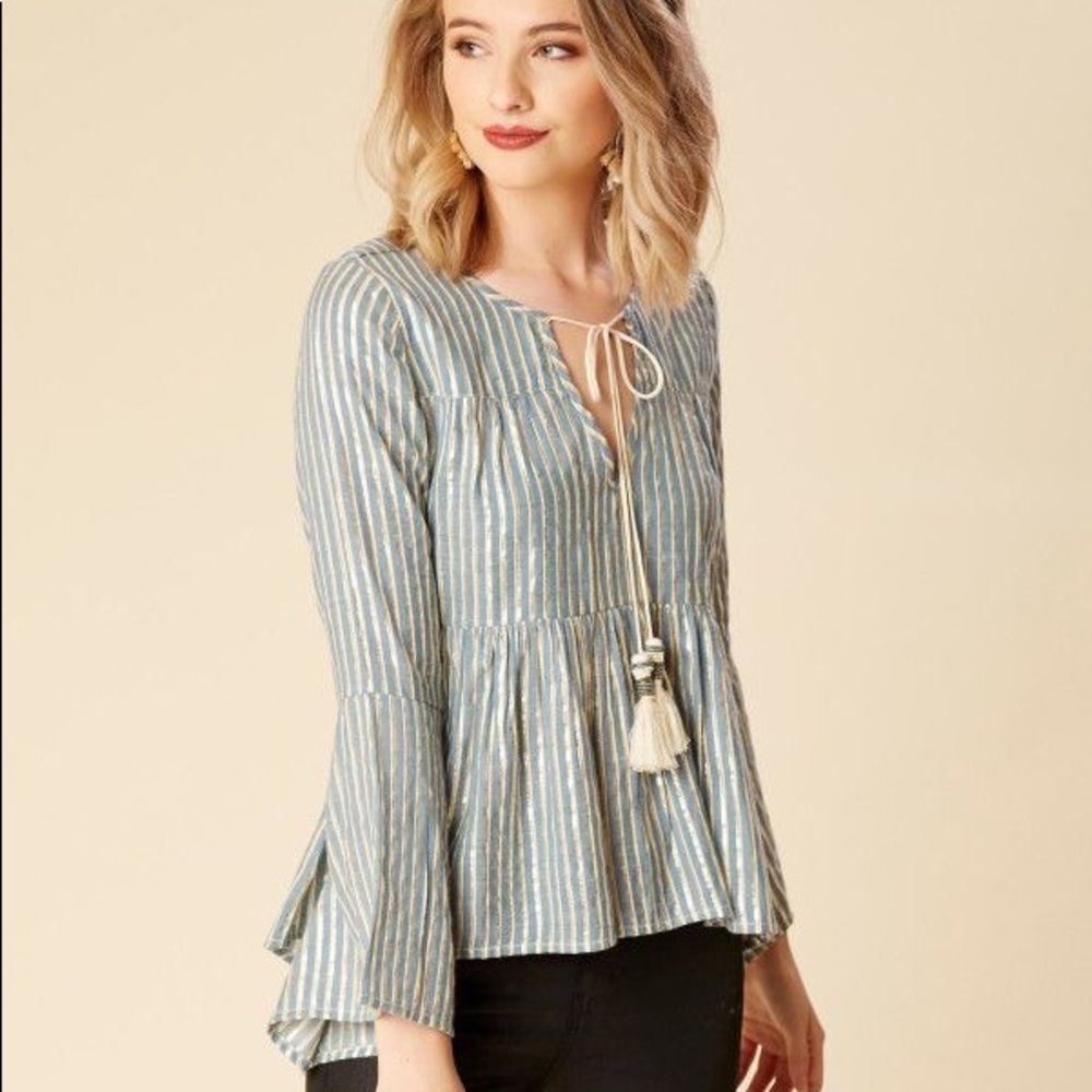 Altar’d State Artesia Boho Babydoll Tie Top